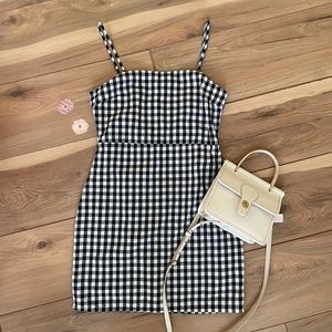 Gingham mini dress